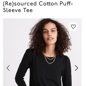 Madewell (Re)sourced cotton puff sleeve tee